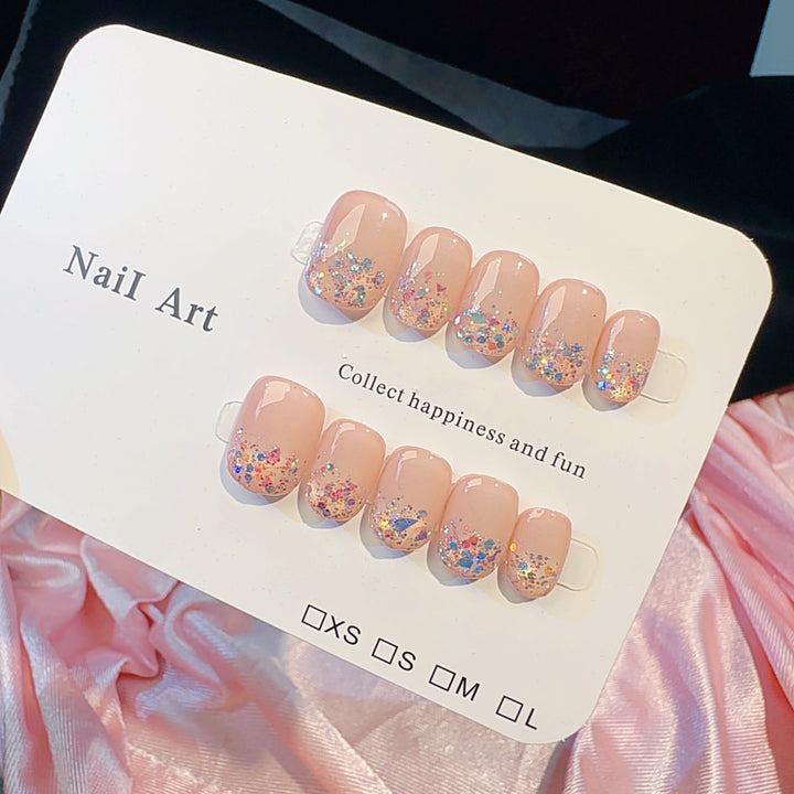 Artistic Glittered Press-On Nail Set Kalsten