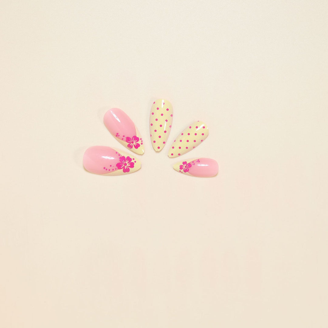 Elegant Floral Stiletto Nail Art Tips Kalsten