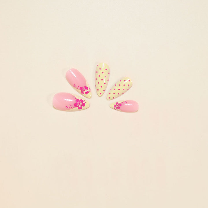 Elegant Floral Stiletto Nail Art Tips Kalsten