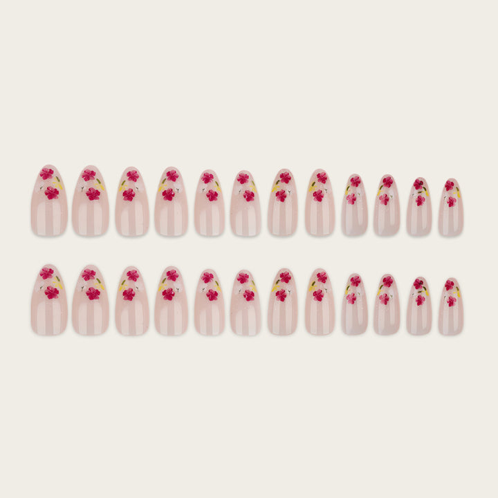 Artificial nails with floral accents Kalsten