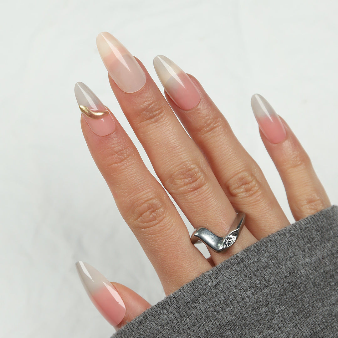 Elegant Stiletto Press-On Nails with Gradient Design Kalsten