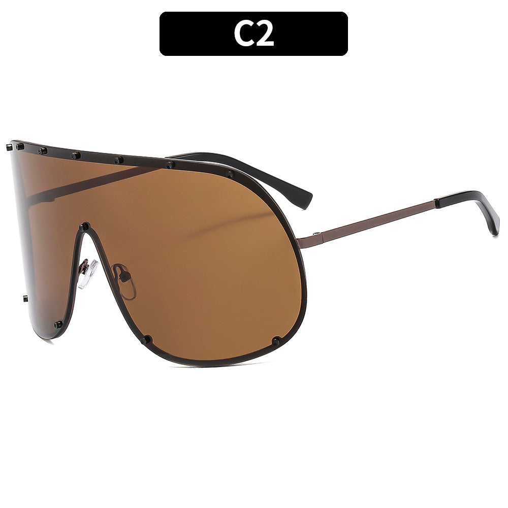 Oversized Shield Sunglasses Statement Style