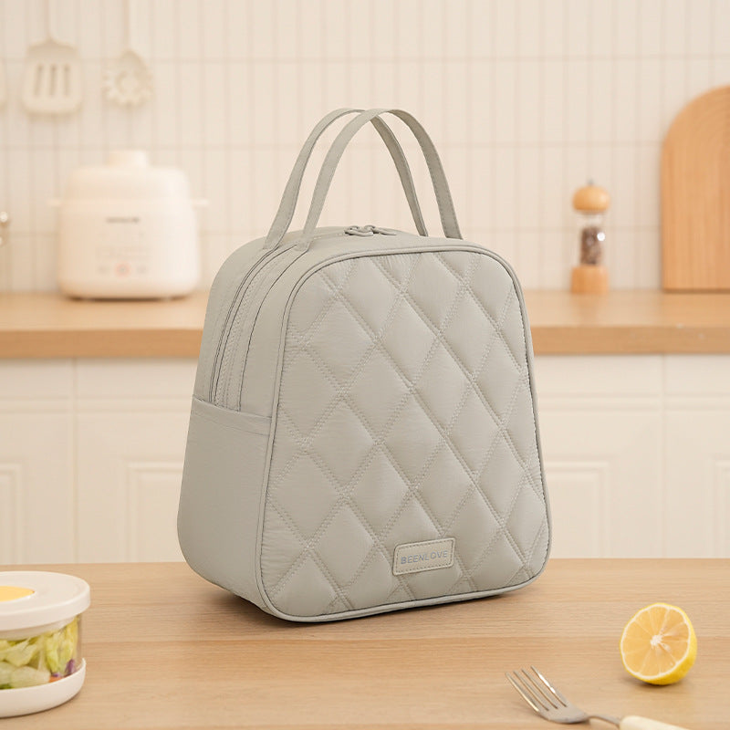 Quilted Insulated Lunch Bag