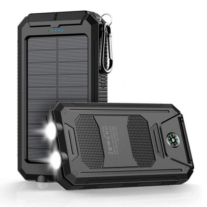 Solar-powered power bank with robust case and integrated LED lighting Kalsten
