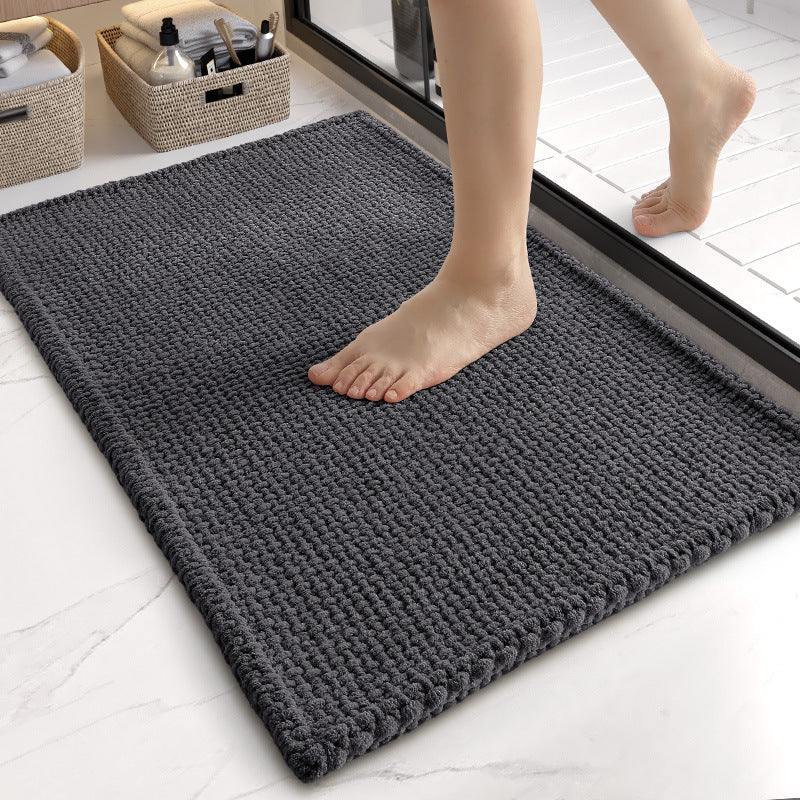Textured Natural Fiber Bath Mat Kalsten