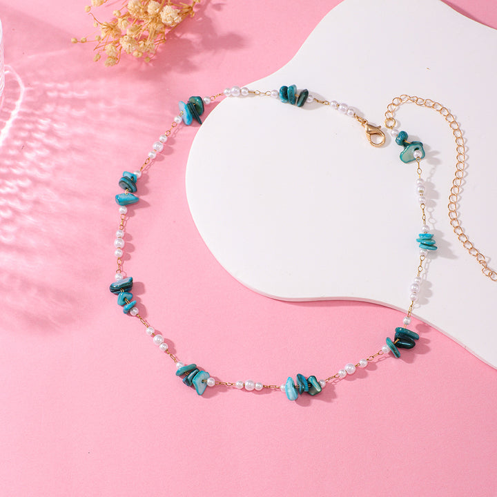 Elegant Floral Beaded Necklace Kalsten
