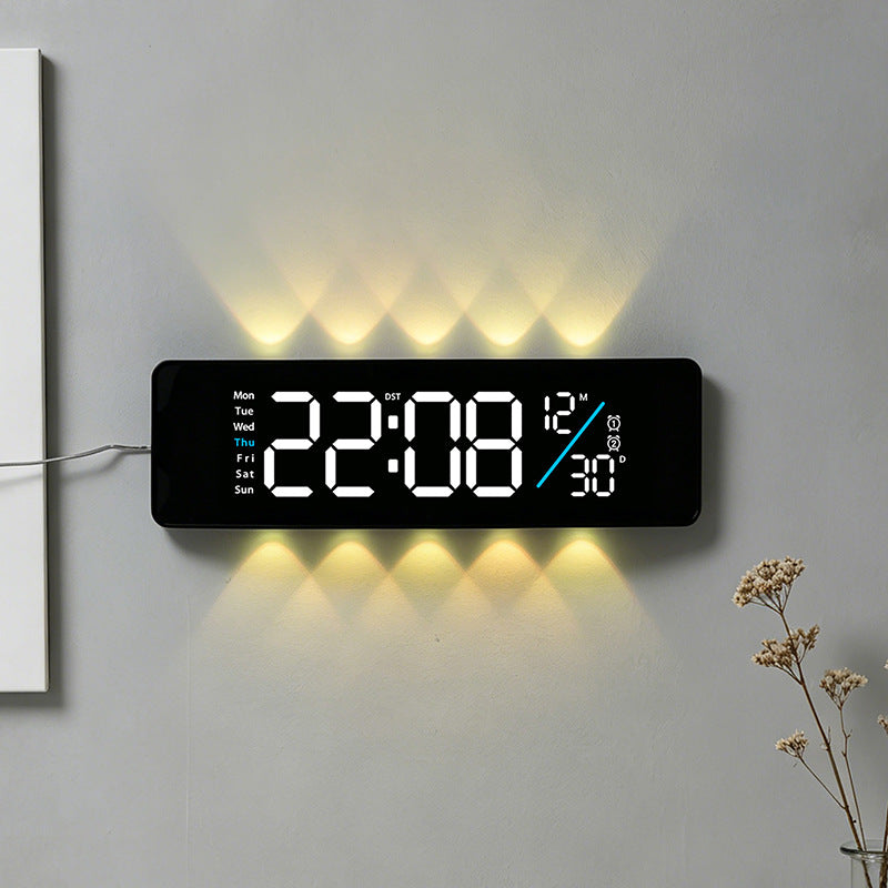 Digital display alarm clock with weekday display and temperature Kalsten