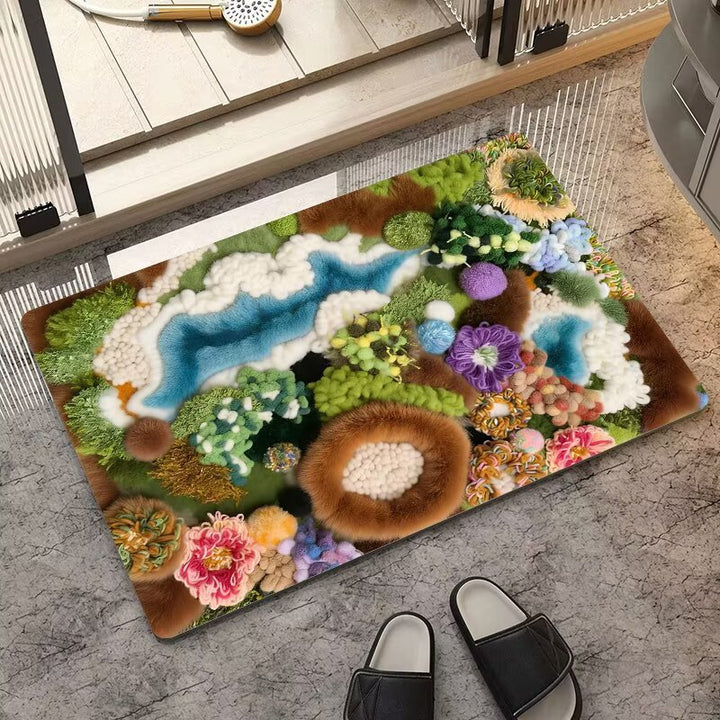 Flower pattern rug