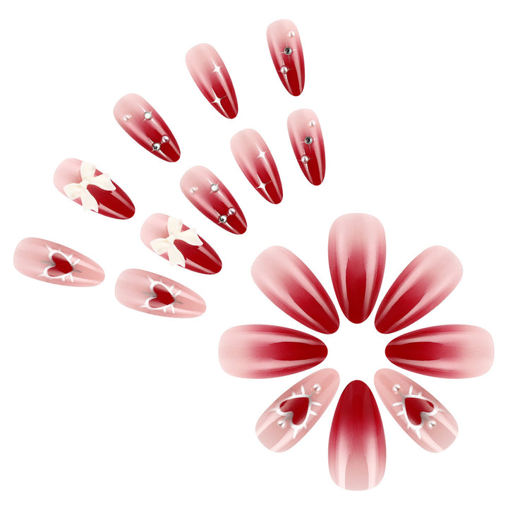 Artistic Heart-Themed Press-On Nails Kalsten