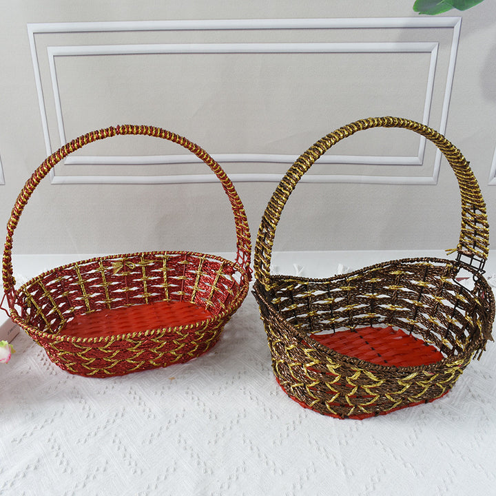 Colorful Decorative Woven Basket Kalsten