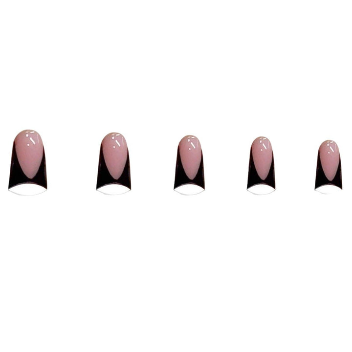 Stylish Stiletto Press-On Nails with Geometry Design Kalsten