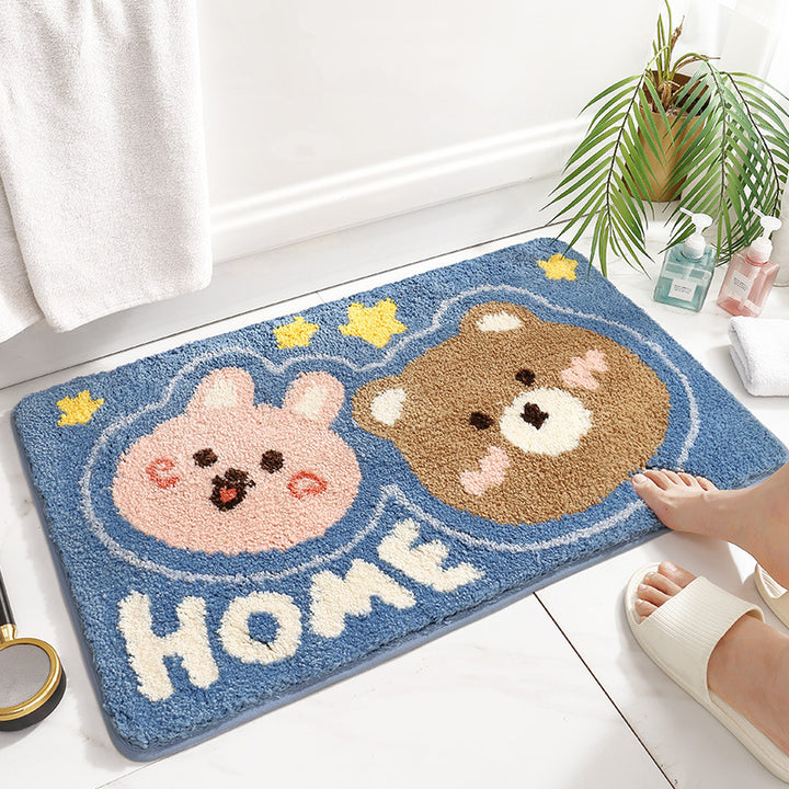 Plush Bunny-Themed Bath Mat Kalsten