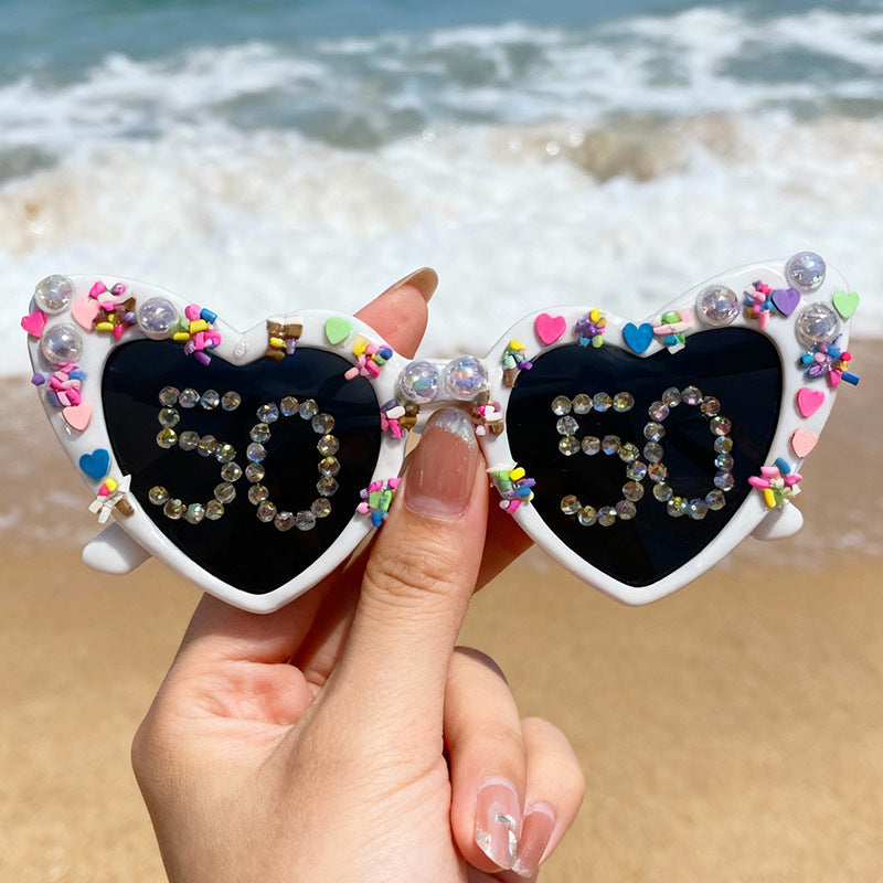 Fun Heart-Shaped Celebration Sunglasses Kalsten