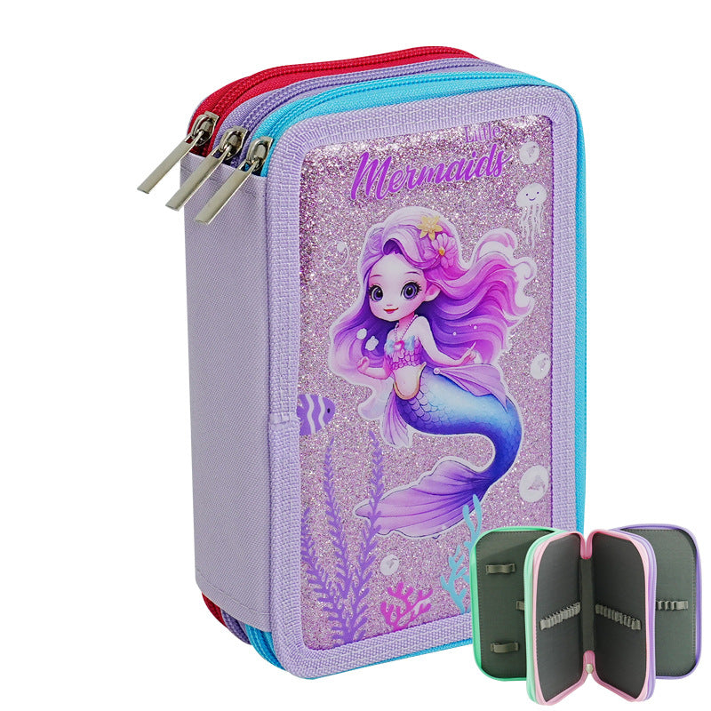 Dinosaur-Themed Dual-Zipper Pencil Case kalsten