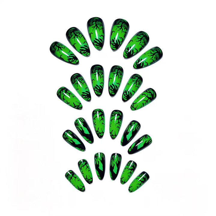 Creative nail art with spooky tree design Kalsten