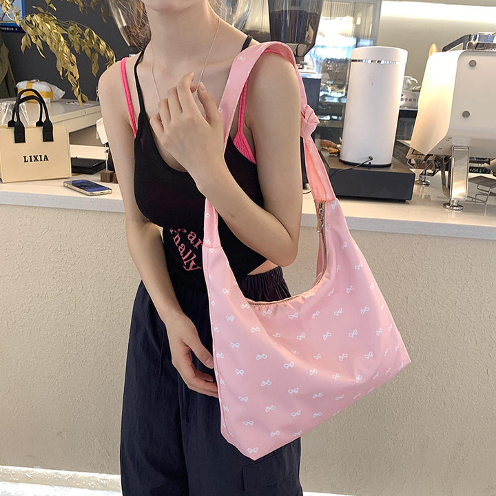 Stylish Bow-Handle Hobo Bag