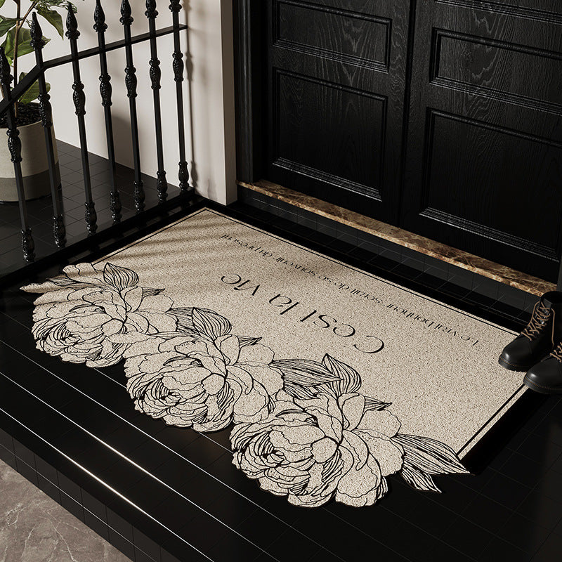 Floral Design Decorative Entrance Mat