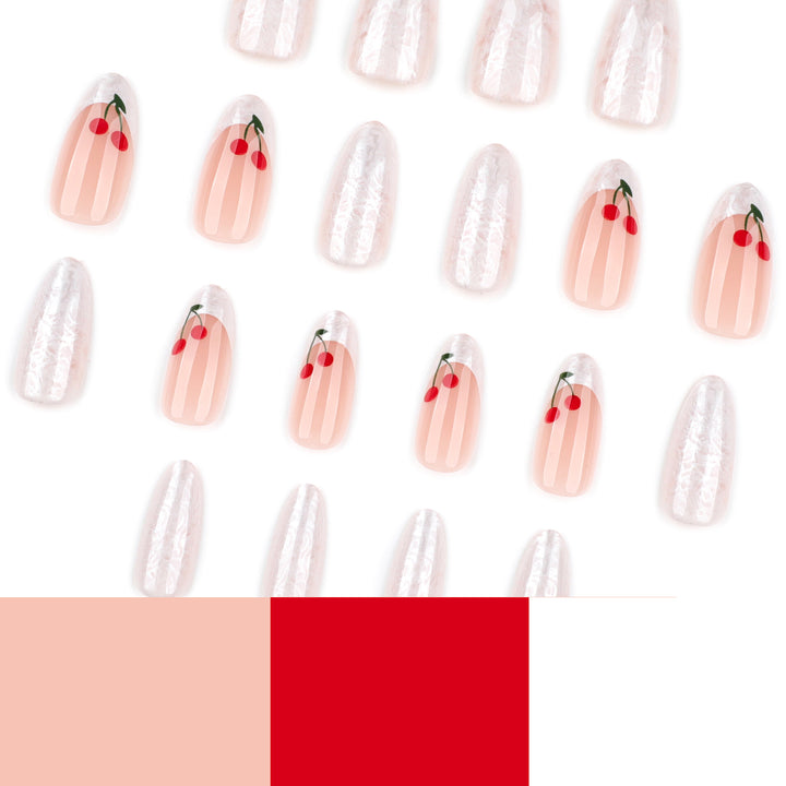 Artful Nail Extensions with Fruity Design Kalsten