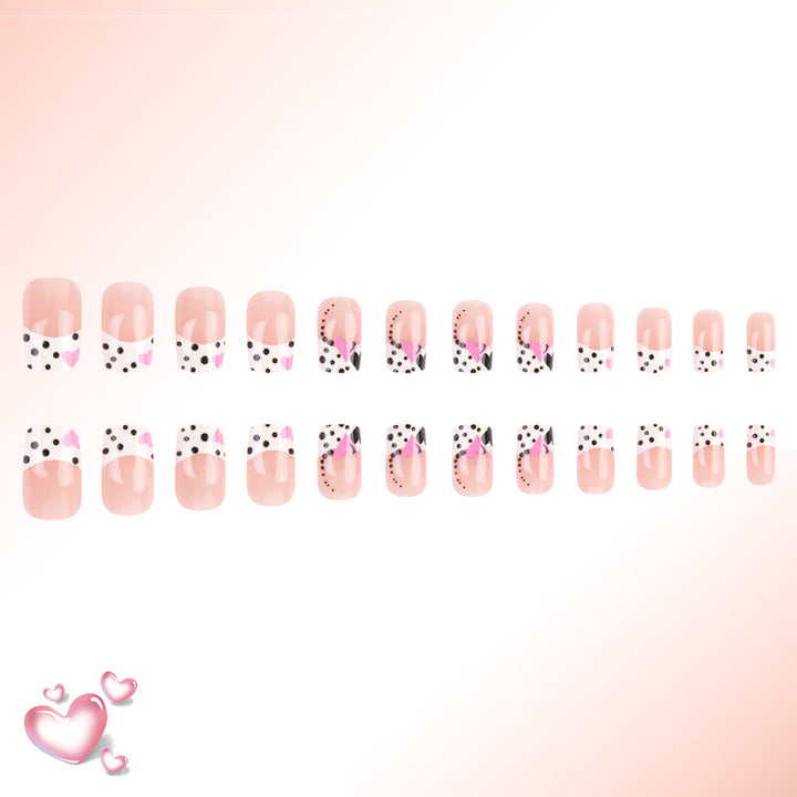 Decorative Heart-Patterned Press-On Nails Kalsten