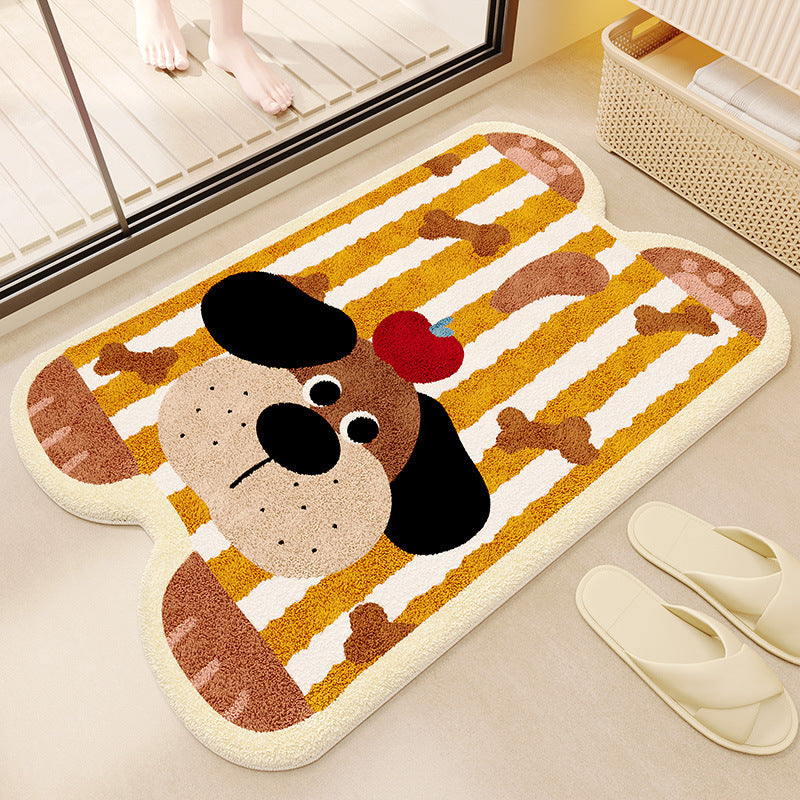 Cartoon Dog-Shaped Bath Mat