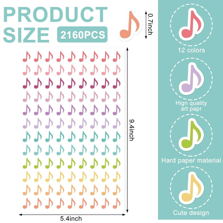 Music Note Decorative Sticker Set Kalsten