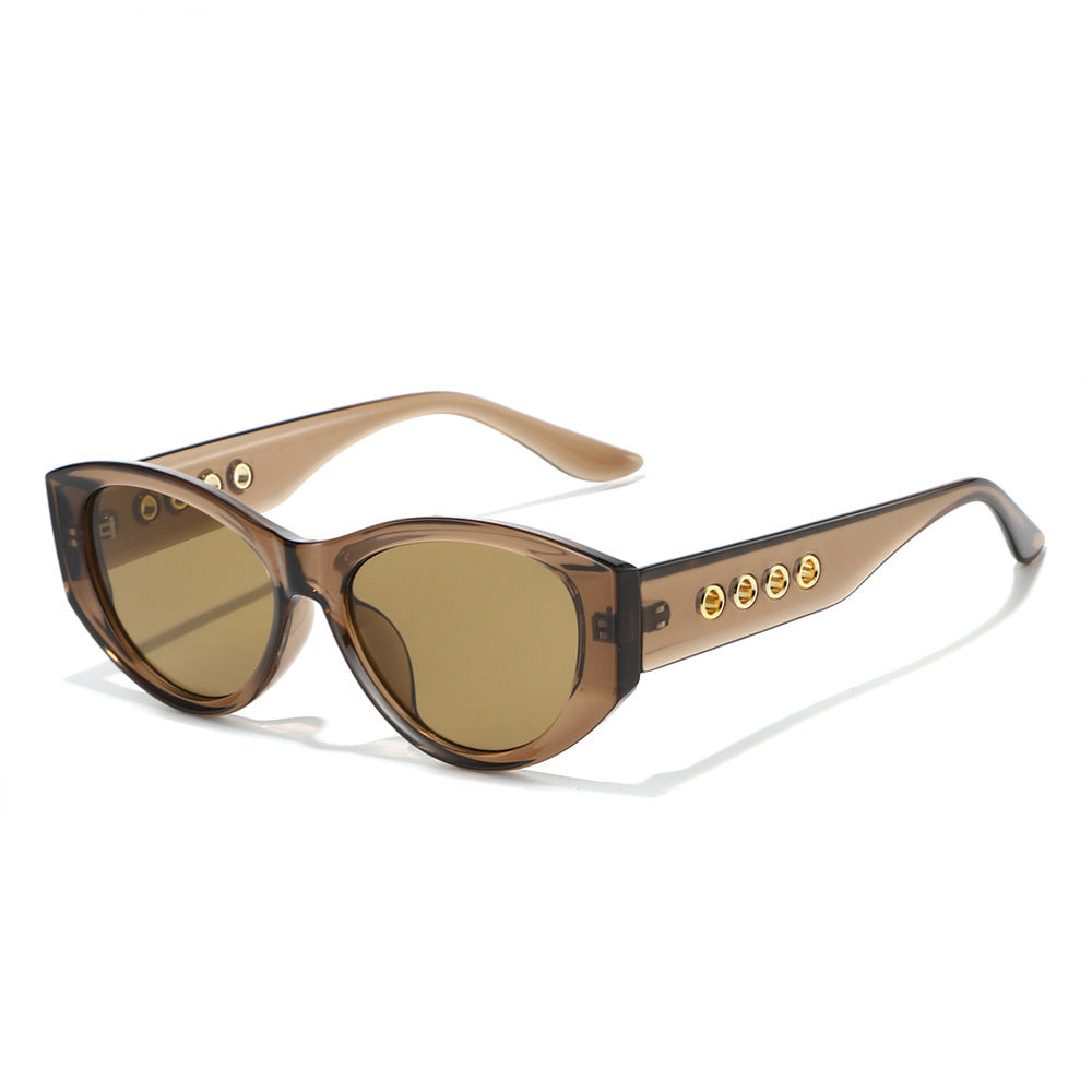 Cat-Eye Sunglasses with Decorative Gold Accents Kalsten