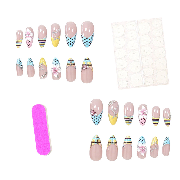 Floral Decorative Acrylic Nail Art Enhancements Kalsten