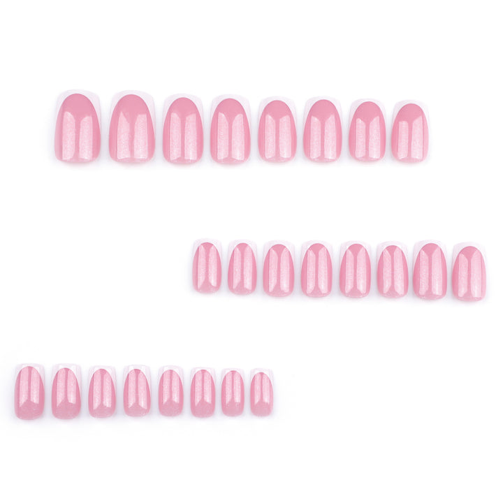 Sparkling nail art with elegant French tip design Kalsten