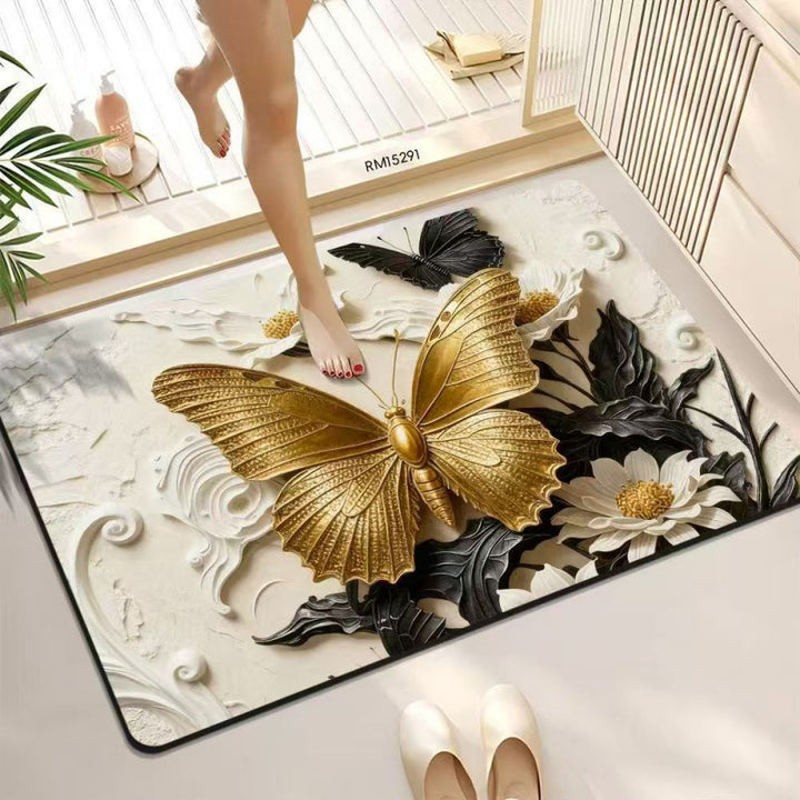 Decorative Butterfly Bath Mat Kalsten