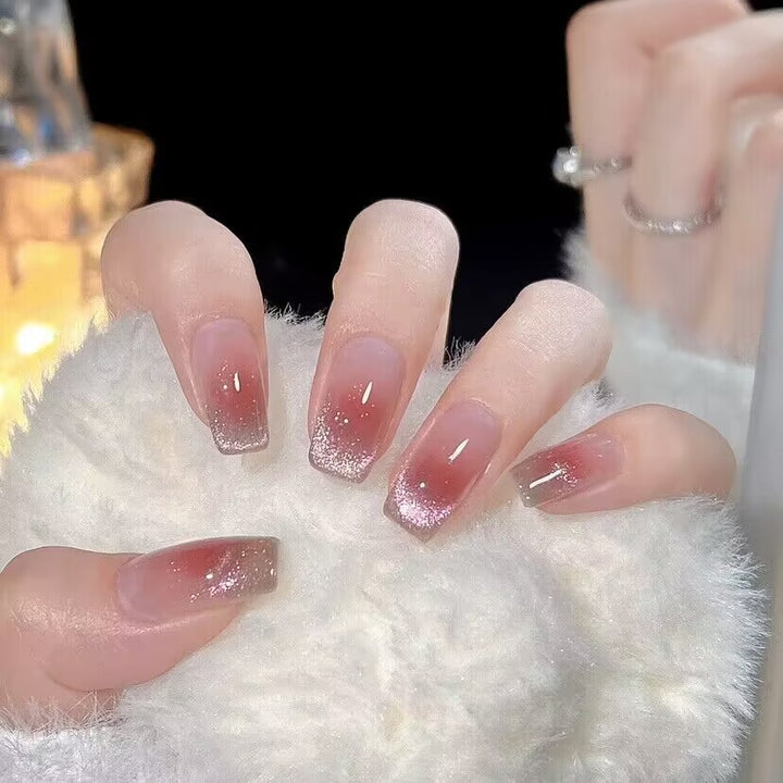 Glamorous Glittery Ombre Press-On Nails Kalsten