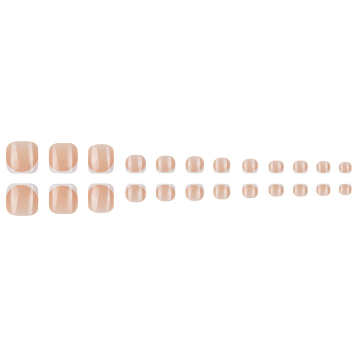 Elegant French Tip Press-On Toenails Kalsten 1789085938