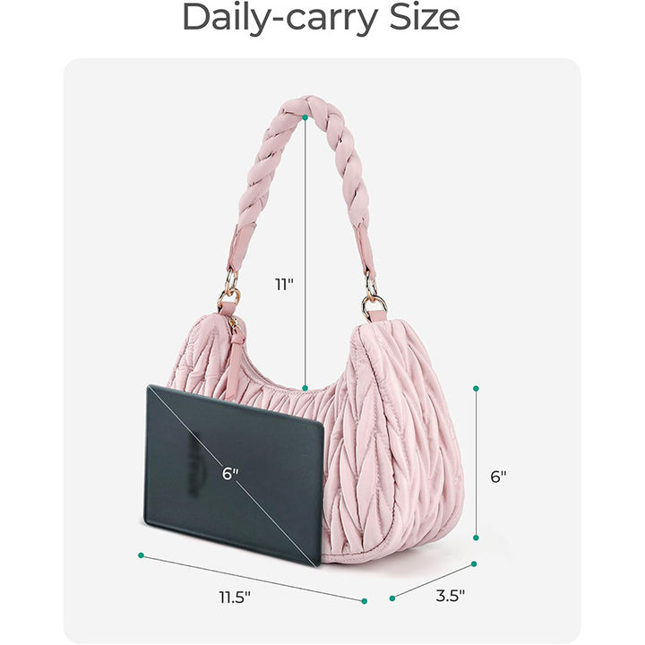 Fashionable shoulder bag with braided shoulder strap Kalsten