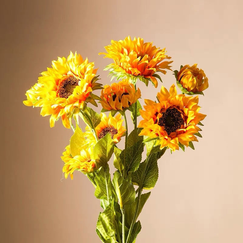 Lifelike Sunflower Floral Stem
