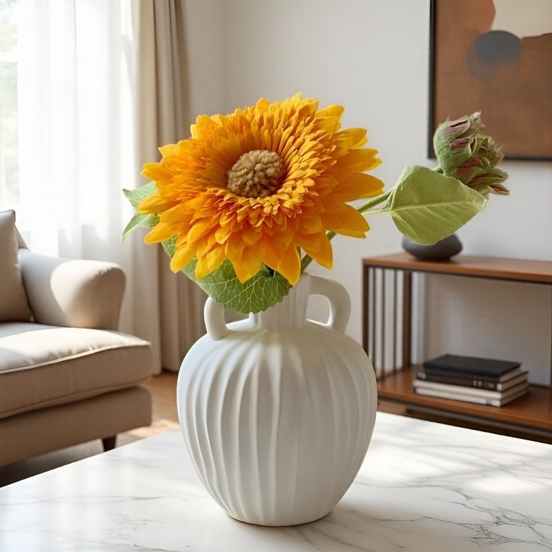 Elegant Sunflower Decorative Vase
