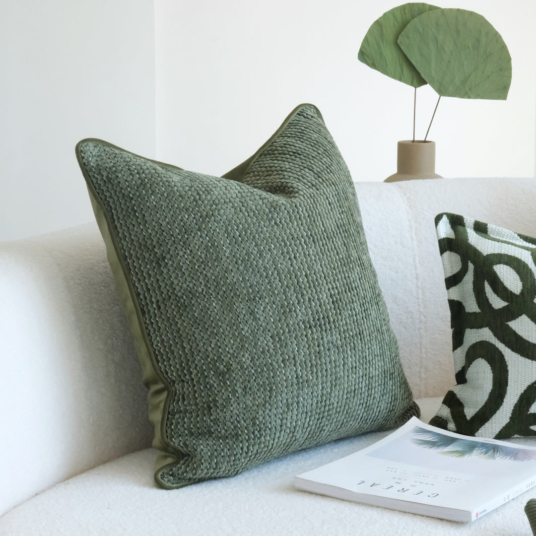Textured Velvet Accent Cushion for Home Decor