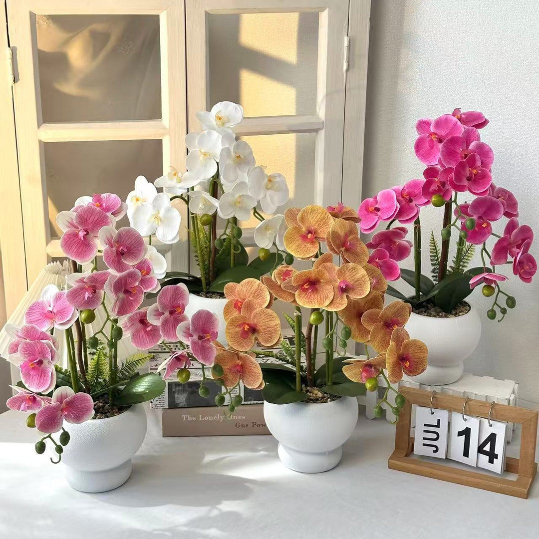 Elegant Faux Orchid Plant