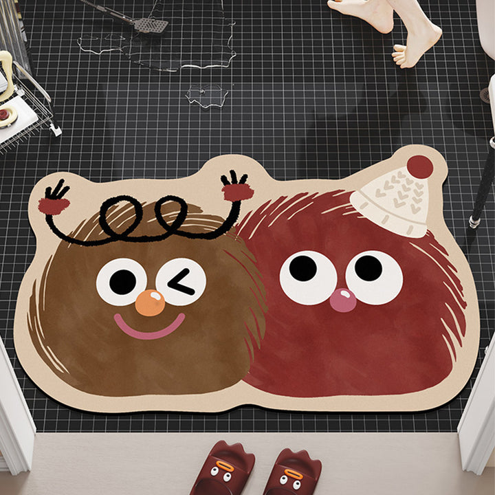 Cartoon-Themed Plush Bath Mat Kalsten