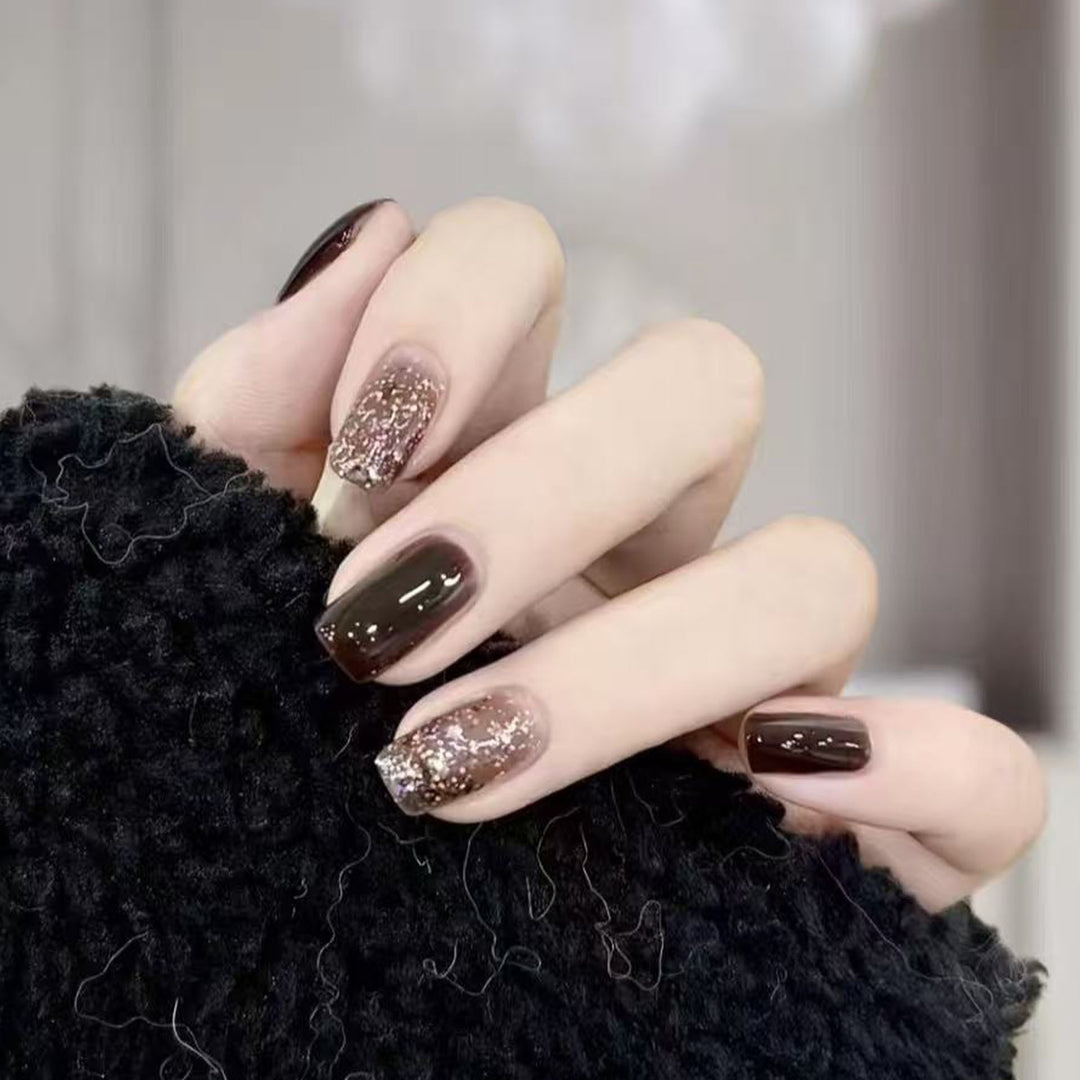 Artifical nails with glitter design Kalsten