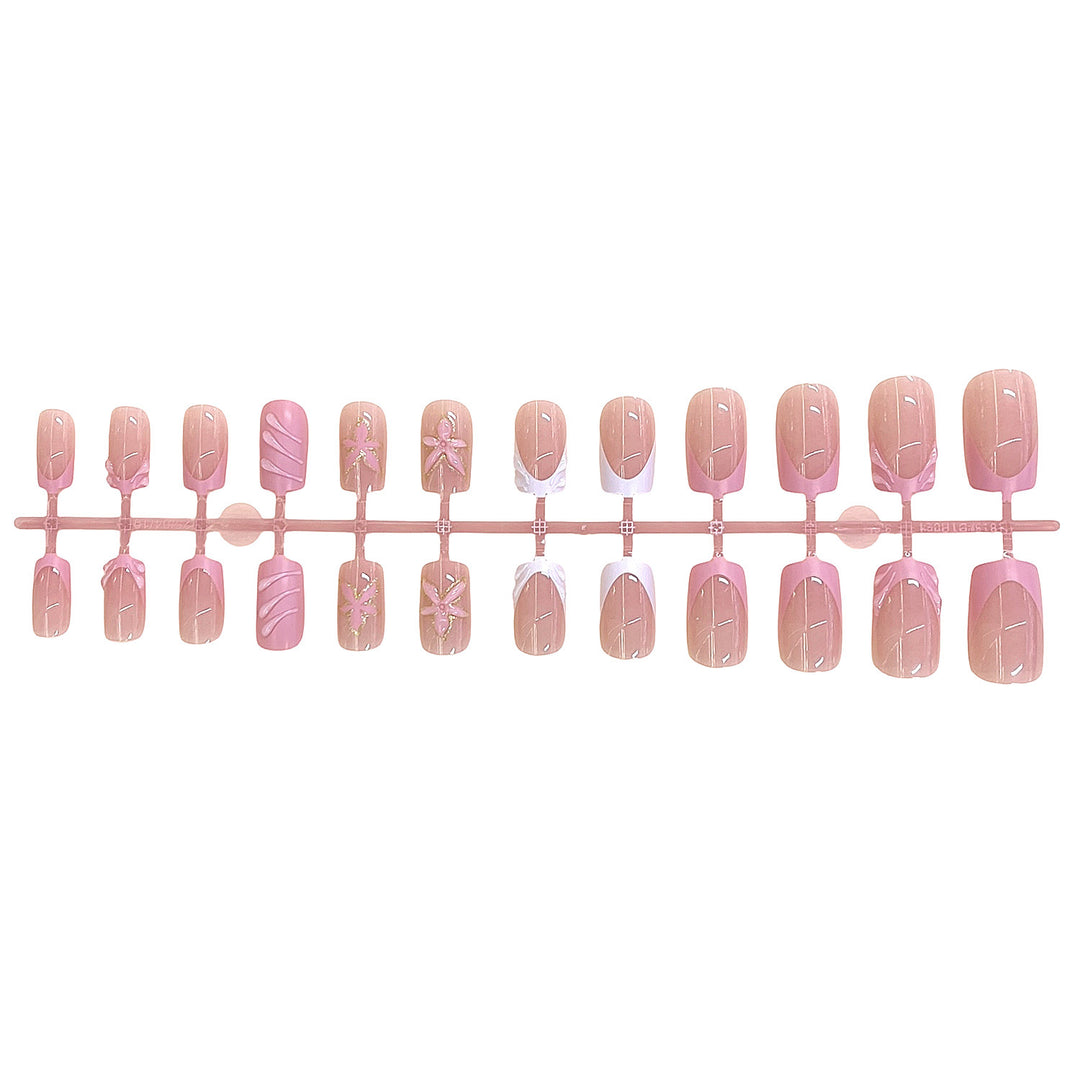 Elegant Floral Design Press-On Nail Set Kalsten