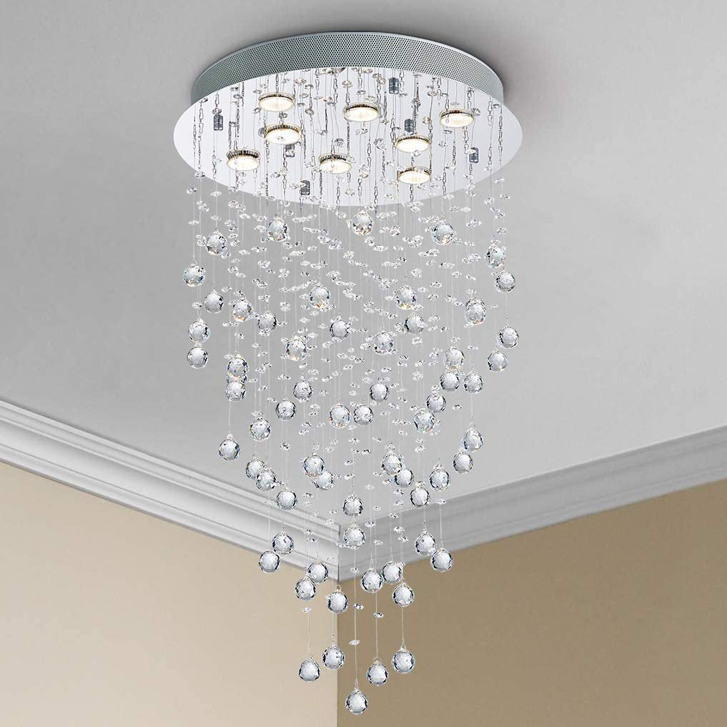 Crystal Raindrop Hanging Light Fixture