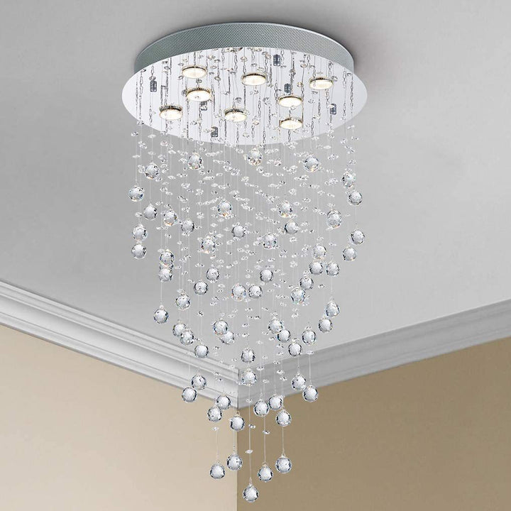 Crystal Raindrop Hanging Light Fixture
