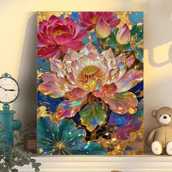 Luxurious Floral Abstract Canvas Wall Art Kalsten