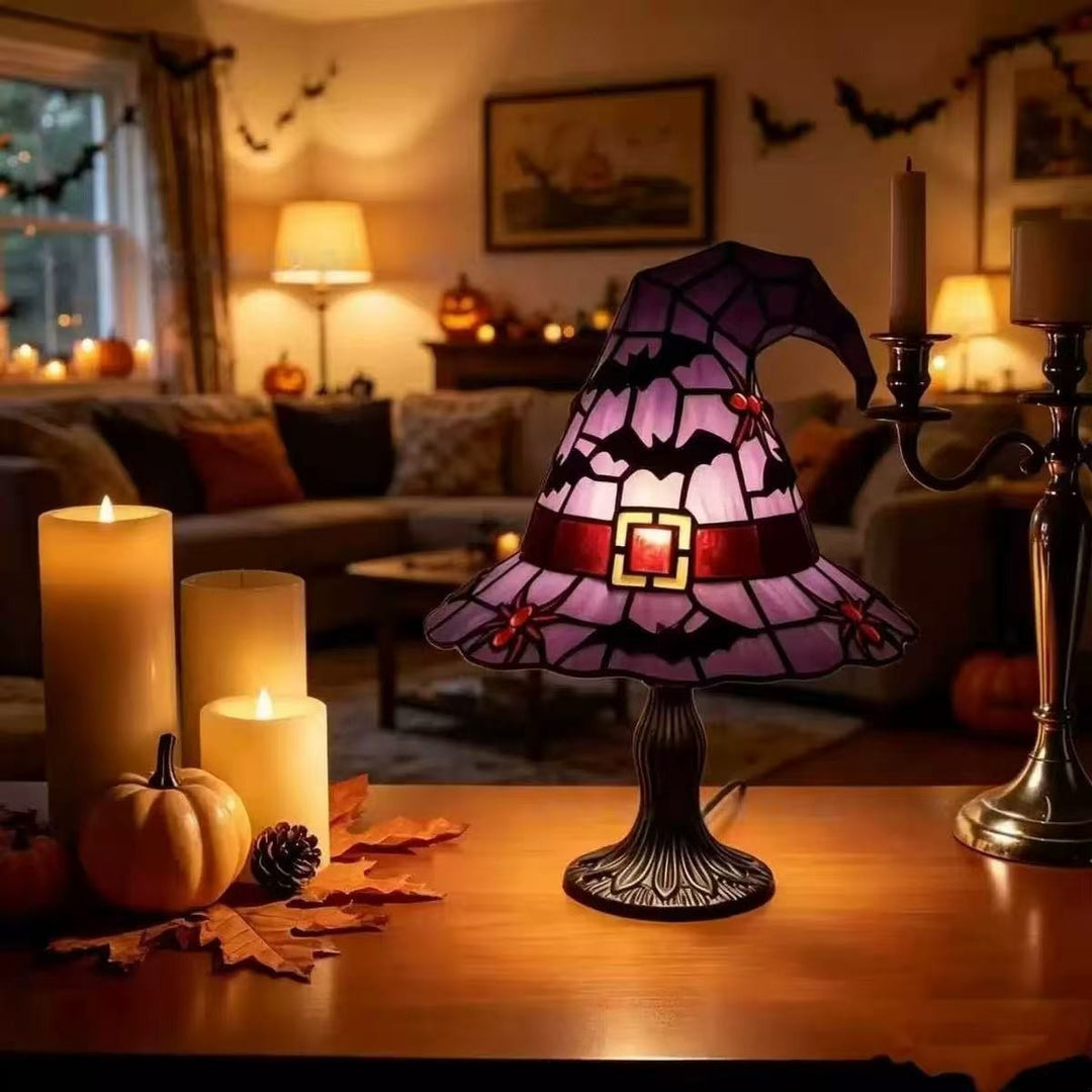 Halloween-Themed Witch Hat Table Lamp Kalsten