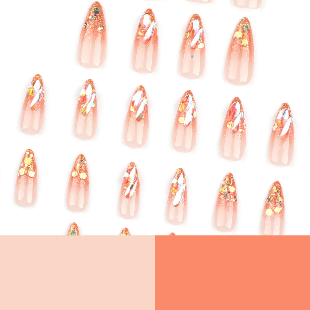Glamorous Stiletto Nails with Sparkling Glitter Kalsten