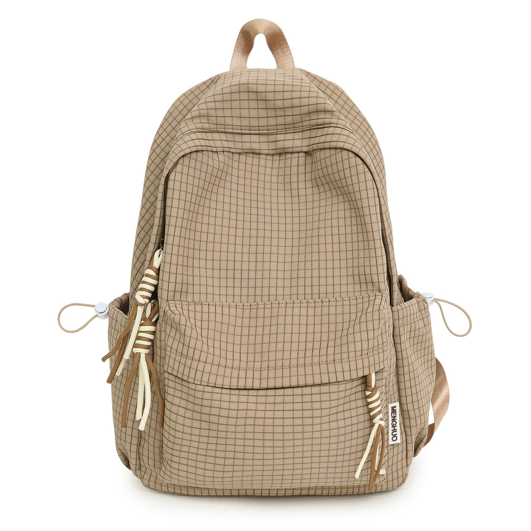 Versatile Lightweight Grid Pattern School Backpack Kalsten