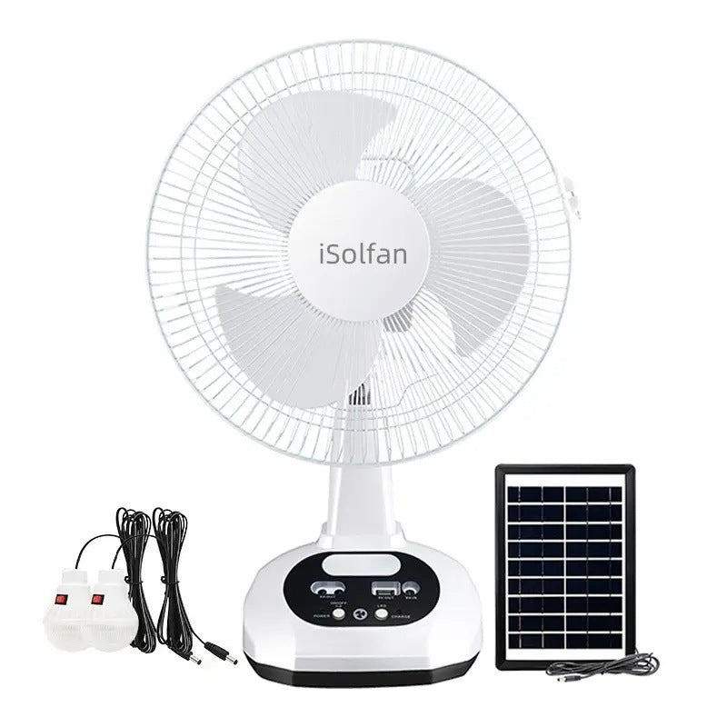 Ladies Solar-Powered Stand Fan with Intelligent Control System and LED Lighting Kalsten