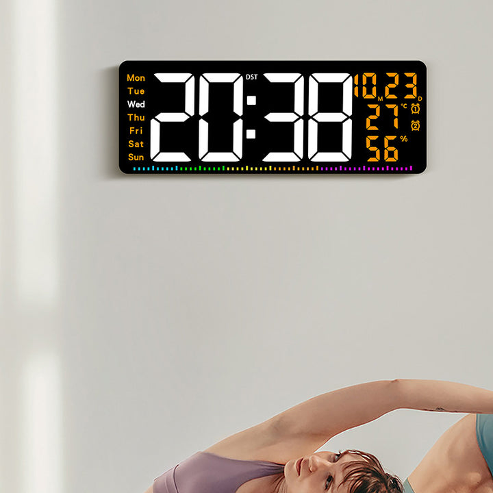Digital alarm clock with large LED display and weather data Kalsten