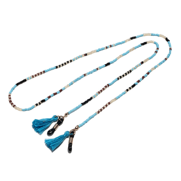 Beaded Eyewear Chain with Tassel Attachments Kalsten