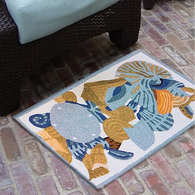 Colorful Coast-Themed Kitchen Mat