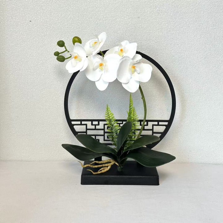Elegant Faux Orchid Centerpiece for Tabletop Home Decor